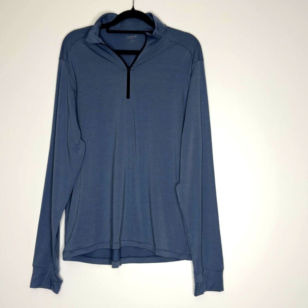 New Old Navy 4-Way-Stretch Performance Half Zip Top Blue Men's Size Medium